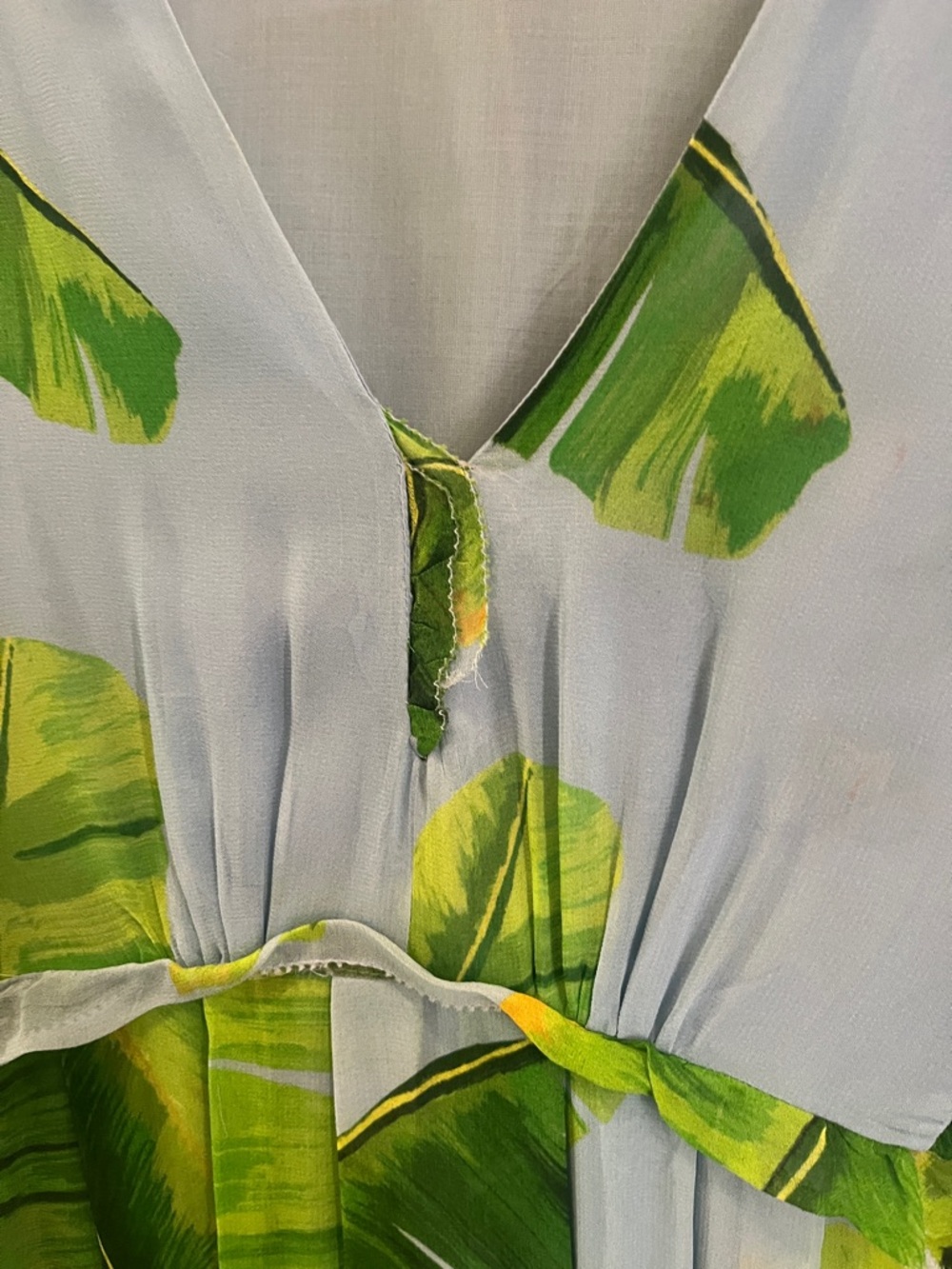 FARM Rio Blue Tropical Banana Leaf Maxi Dress - Picture 4 of 9